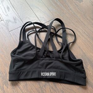 Victoria Secret Black Sports Bra Size Small strappy back workout summer